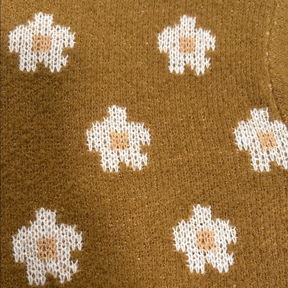 Floral Patterned Brown Sweater - Picture 4 of 4